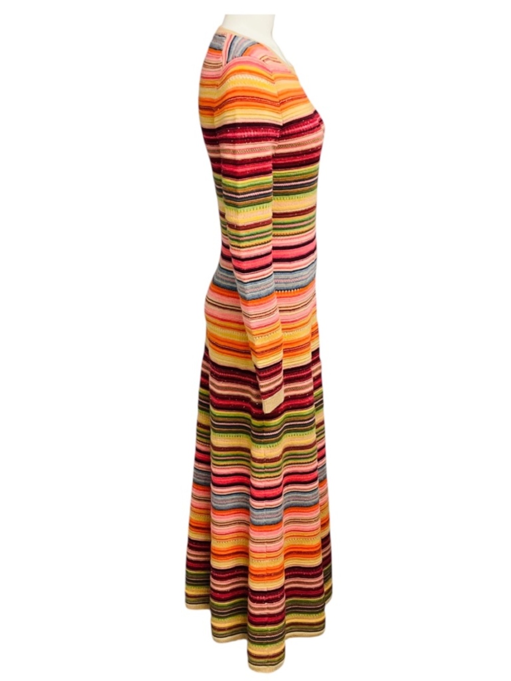 POLO BY RALPH LAUREN MULTICOLOR STRIPED KNIT MAXI DRESS - Picture 2 of 4
